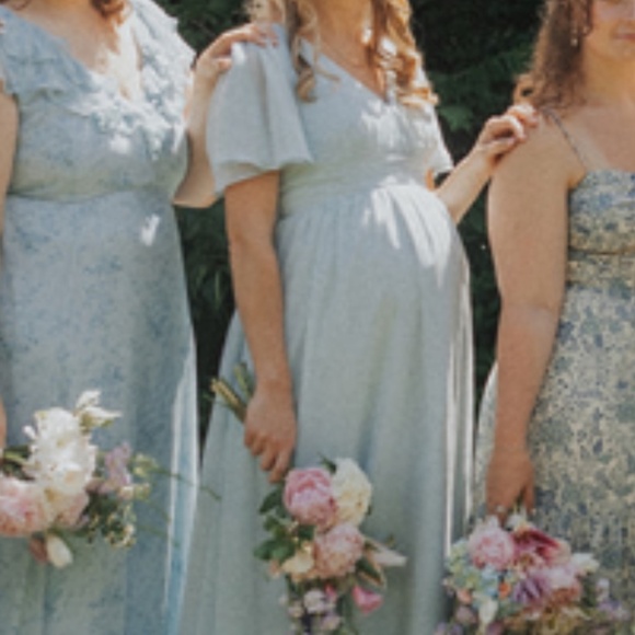 Light Blue Bridesmaid Dress (Bump-friendly) - Picture 4 of 7